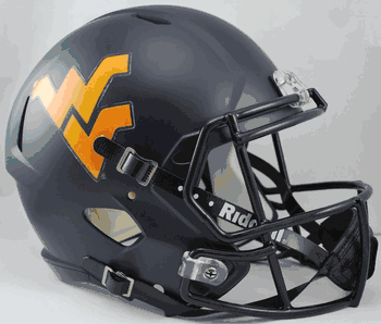 West Virginia Mountaineers Speed Replica Full Size Football Helmet Satin Navy