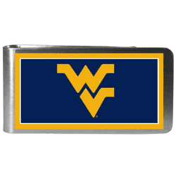 West Virginia Mountaineers Steel Logo Money Clips