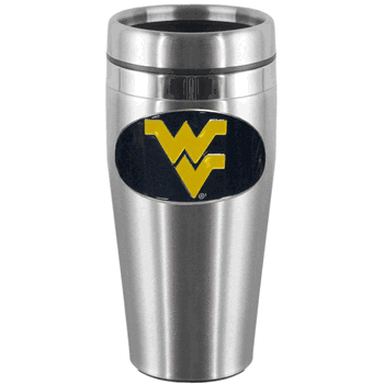 West Virginia Mountaineers Steel Travel Mug