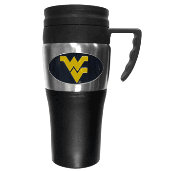 West Virginia Mountaineers Steel Travel Mug w/Handle