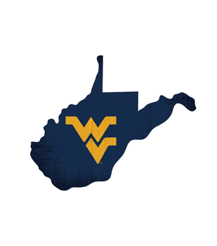 West Virginia Mountaineers Team Color Logo State Sign