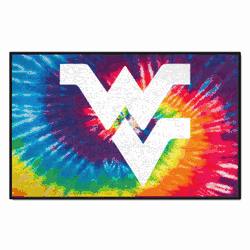 West Virginia Mountaineers Tie Dye Starter Mat Accent Rug - 19in. x 30in.