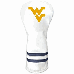 West Virginia Mountaineers Vintage Fairway Headcover (White)
