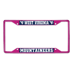 West Virginia Pink Metal License Plate Frame - 6.25"x12.25"