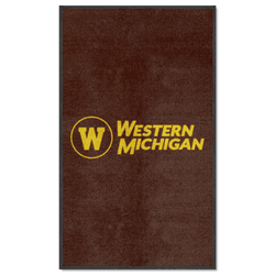 Western Michigan 3X5 High-Traffic Mat with Durable Rubber Backing - Portrait Orientation