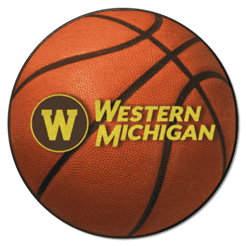 Western Michigan Broncos Basketball Rug - 27in. Diameter
