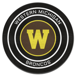 Western Michigan Broncos Hockey Puck Rug - 27in. Diameter
