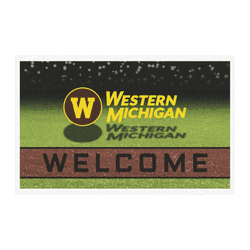 Western Michigan Broncos Rubber Door Mat - 18in. x 30in.
