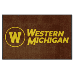 Western Michigan4X6 High-Traffic Mat with Durable Rubber Backing - Landscape Orientation