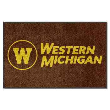 Western Michigan4X6 High-Traffic Mat with Durable Rubber Backing - Landscape Orientation