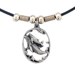 Whale & Baby Adjustable Cord Necklace