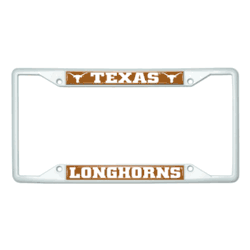 White Metal License Plate Frames - 6.25"x12.25"