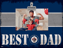 Winnipeg Jets 10" x 8" Best Dad with Stripe Clip Frame