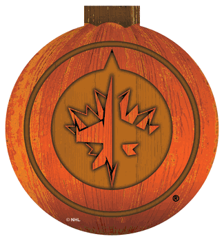 Winnipeg Jets 12 in. Halloween Pumpkin Sign