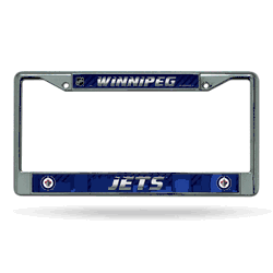 Winnipeg Jets  12" x 6" Chrome Frame With Decal Inserts