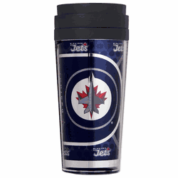 Winnipeg Jets 16oz Acrylic Travel Tumbler with Metallic Graphics