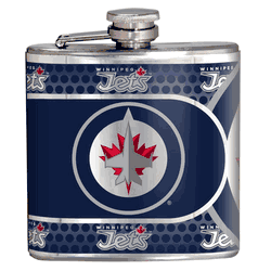 Winnipeg Jets 6oz Stainless Steel Flask with Metallic Graphics
