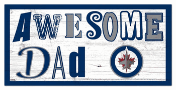 Winnipeg Jets Awesome Dad 6x12 Sign