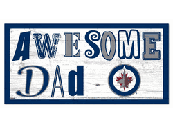 Winnipeg Jets Awesome Dad 6x12 Sign