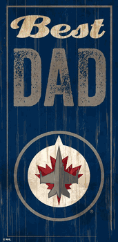 Winnipeg Jets Best Dad 6x12 Sign