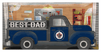 Winnipeg Jets Best Dad Truck 6x12 Sign