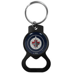 Winnipeg Jets Bottle Opener Key Chain, Black