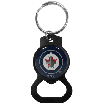 Winnipeg Jets Bottle Opener Key Chain, Black