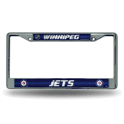 Winnipeg Jets Classic 12" x 6" Silver Bling Chrome Car/Truck/SUV Auto Accessory