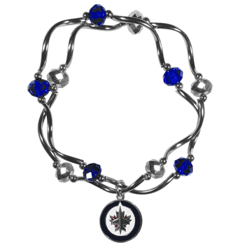 Winnipeg Jets Crystal Bead Bracelet