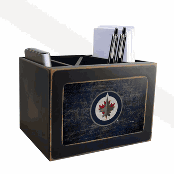 Winnipeg Jets Distressed Desktop Organizer w/Team Color