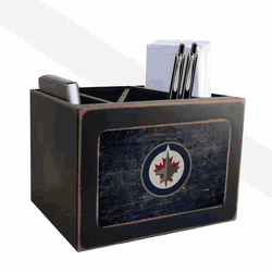 Winnipeg Jets Distressed Desktop Organizer w/Team Color