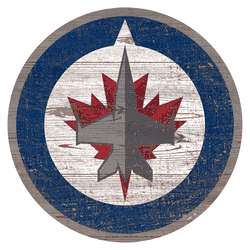 Winnipeg Jets Distressed Logo Cutout Sign
