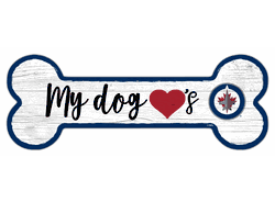 Winnipeg Jets Dog Bone 6x12 Sign