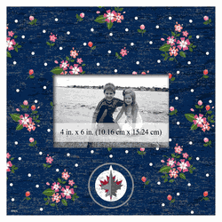Winnipeg Jets Floral 10x10 Frame