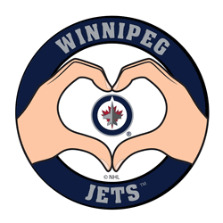 Winnipeg Jets Heart Hands Decal