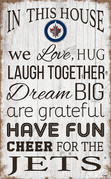 Winnipeg Jets In This House 11x19 Sign