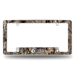 Winnipeg Jets Mossy Oak 12" x 6" Chrome All Over Automotive License Plate Frame for Car/Truck/SUV