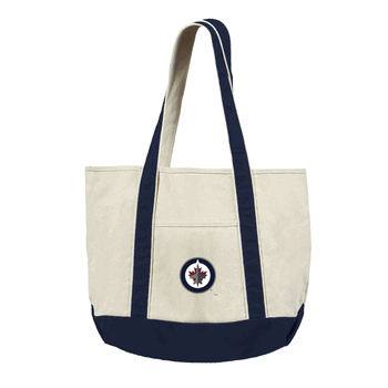 Winnipeg Jets NHL Canvas Tote with Colored Strap