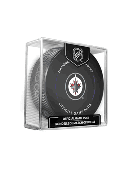 Winnipeg Jets NHL Hockey Official Game Puck IN CUBE