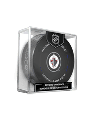 Winnipeg Jets NHL Hockey Official Game Puck IN CUBE