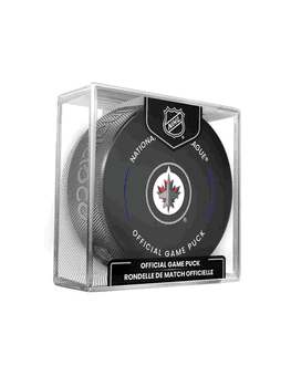 Winnipeg Jets NHL Hockey Official Game Puck IN CUBE