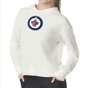 Winnipeg Jets NHL Kadi Waffle Hoodie Coconut Cream Medium