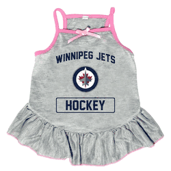 Winnipeg Jets Pet Dress Grey Type XSmall