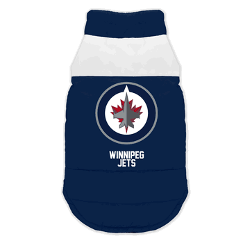 Winnipeg Jets Pet Parka Puff Vest Small