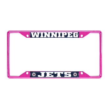 Winnipeg Jets Pink Metal License Plate Frame - 6.25