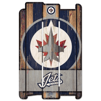 Winnipeg Jets Sign 11x17 Wood Fence Style