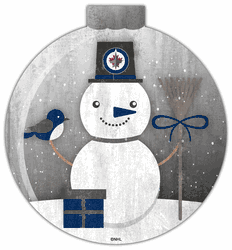 Winnipeg Jets Snowglobe 12in Wall Art
