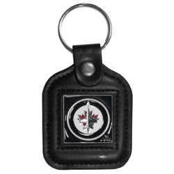 Winnipeg Jets Square Leatherette Key Chain
