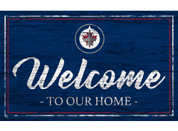 Winnipeg Jets Team Color Welcome 11x19 Sign