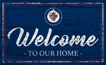 Winnipeg Jets Team Color Welcome 11x19 Sign
